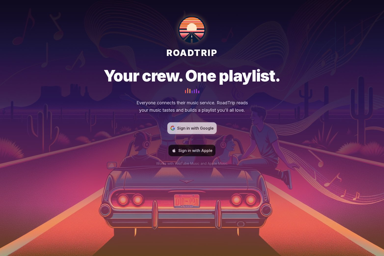 RoadTrip project screenshot